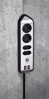 Stekkerdoos Brennenstuhl bureau Estilo 4 voudig inclusief 2 USB 2 meter zwart/zilver-2