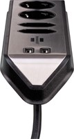 Stekkerdoos Brennenstuhl bureau Estilo 4vdig incl 2 USB 2m zwart/zilver-2