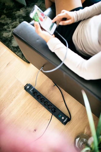 Stekkerdoos Brennenstuhl Premium 6 voudig inclusief 2 USB 3 meter zwart-2