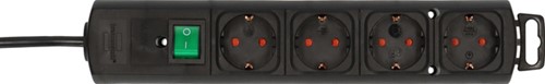 Stekkerdoos Brennenstuhl Comfort Plus 4 voudig inclusief platte stekker 2 meter zwart-2