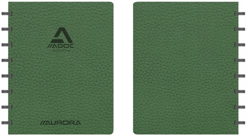 Schrift Adoc Business A5 ruit 5x5mm 144 pagina's 90gr groen