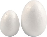 Eieren Creativ Company styropor 6 stuks 25x23mm 6 stuks 35x48mm wit-2