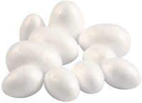 Eieren Creativ Company styropor 6 stuks 25x23mm 6 stuks 35x48mm wit-3