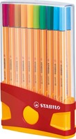 Fineliner STABILO point 88 ColorParade rollerset geel/rood F ass 20st-3