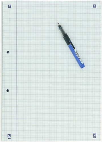 Cursusblok Oxford School A4 ruit 5x5mm 2-gaats 200pag 80gr assorti-2