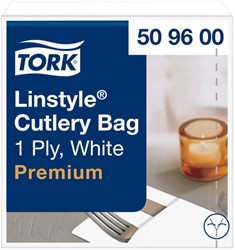 Pochette Tork Linstyle Premium 1-laags 390x390mm wit 509600
