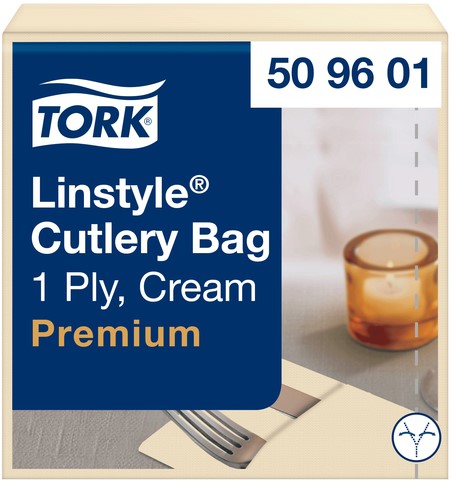 Pochette Tork Linstyle Premium 1-laags 390x390mm crème 509601