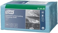 Reinigingsdoek Tork W8 Premium 1-laags 40 vel blauw 194450