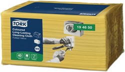 Reinigingsdoek Tork W8 Premium 1-laags 40 vel geel 194650
