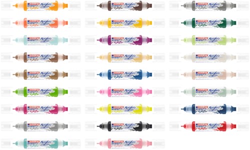 Acrylmarker edding e-5400 3D double liner verkeersrood-3