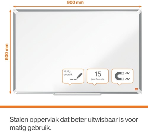 Whiteboard Nobo Premium Plus 60x90cm staal-3