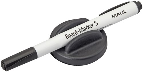 Whiteboardwisser MAUL met whitebordstift zwart magnetisch