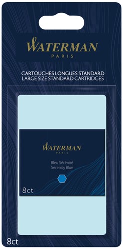 Inktpatroon Waterman internationaal Florida blauw blister à 8 stuks