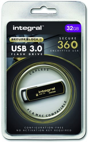 USB stick 3.0 Integral Secure 360 USB-A 32GB zwart-2