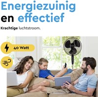 Statiefventilator BRASQ met remote Ø 40cm zwart-7