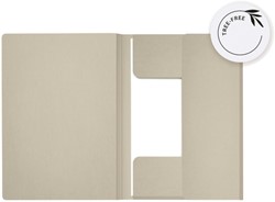 Dossiermap Djois Secolor Tree-Free A4 3 kleppen 226gr beige