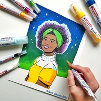 Olie- en Acrylblok edding 30010 A4 10 vel 300 gram wit-8