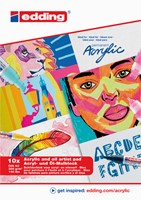 Olie- en Acrylblok edding 30010 A3 10 vel 300 gram wit
