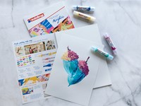 Olie- en Acrylblok edding 30010 A3 10 vel 300 gram wit-1