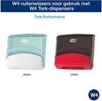 Reinigingsdoek Tork W4 Premium Heavy-Duty gevouwen 1-laags 4x105 vel wit 530179-2