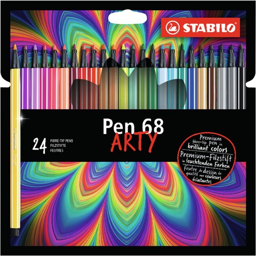 Viltstift STABILO Pen 68 Arty etui à 24 kleuren