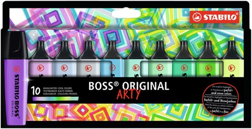Markeerstift STABILO Boss Original Arty etui à 10 cool kleuren