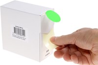 Etiket Rillprint 35mm op rol fluor groen 500 stuks-1
