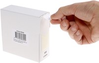 Etiket Rillprint 25mm 500st op rol rond wit-3