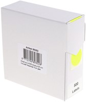 Etiket Rillprint 25mm op rol fluor geel 500 stuks