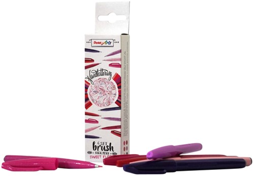 Brushpen Pentel Sign SES15C Sweet Flora assorti 6 stuks-2