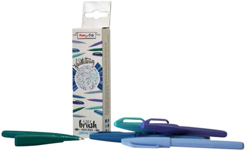 Brushpen Pentel Sign SES15C Spring Rain assorti doos à 6 stuks-2