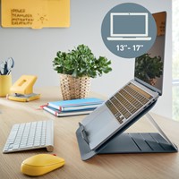 Laptopstandaard Leitz Ergo Cosy verstelbaar recyled grijs-3