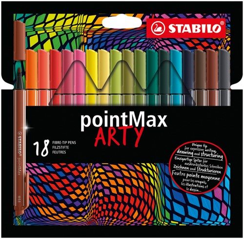 Viltstift STABILO pointmax Arty etui à 18 kleuren