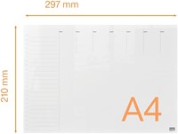 Weekplanner Nobo transparant acryl A4-7