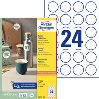 Etiket Avery L3415 rond 40mm wit 2400 stuks-2