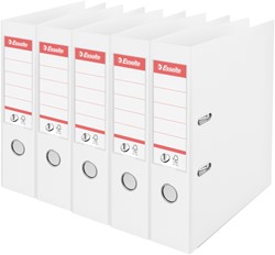 Ordner Esselte No.1 75mm PP 30% gerecycled folie Multipack wit 5 stuks