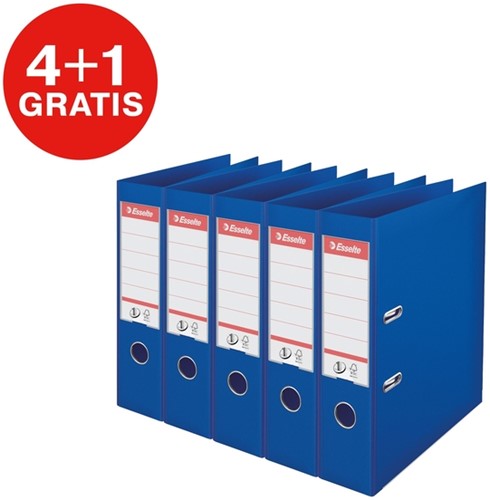 Ordner Esselte No.1 75mm PP 30% gerecycled folie Multipack blauw 5 stuks-2