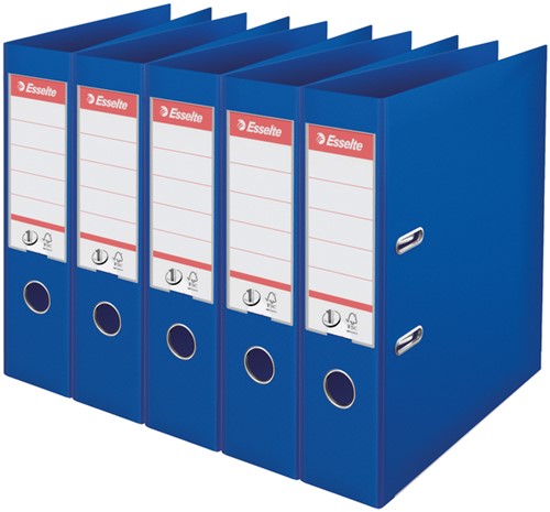 Ordner Esselte No.1 75mm PP 30% gerecycled folie Multipack blauw 5 stuks