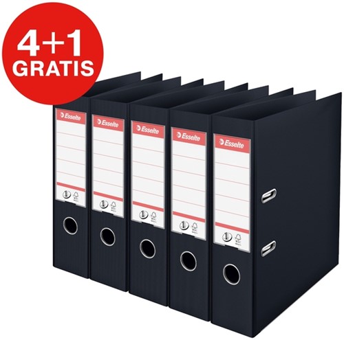 Ordner Esselte No.1 PP 30% gerecycled folie Multipack zwart 5 stuks-2