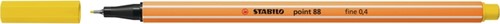 Fineliner STABILO point 88/24 fijn citroengeel