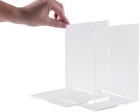 Boekensteun MAUL acryl 12x12x17cm set 2 glashelder-2