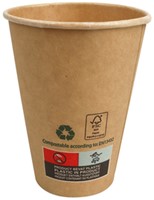 Beker IEZZY 100% fair 180ml karton 50 stuks bruin-2