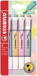 Markeerstift STABILO Swing cool 275/4 pastel assorti etui à 4 stuks