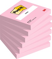 Memoblok Post-it 654 76x76mm roze 6 stuks