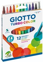Viltstift Giotto Turbo Color set à 12 kleuren