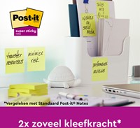 Memoblok Post-it Super Sticky 654 RSS12CY recycled 76x76mm canary yellow 12 stuks-3