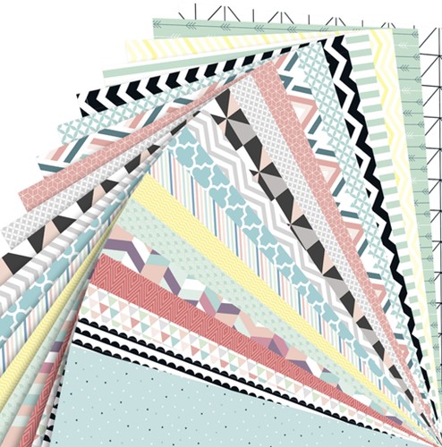 Papierblok Folia Geometrie 24x34cm 270gr 20 vel assorti-3