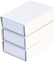 Luciferdoosjes Folia klein 53x37x11mm 10 stuks wit-3