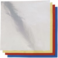 Vouwblaadjes Folia 15x15cm 50 vel alufolie assorti kleuren-2