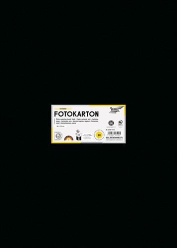 Fotokarton Folia 300gr 50x70cm 10vel 90 zwart